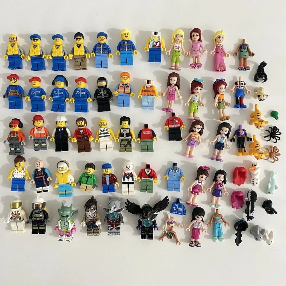 Authentic Lego Mini Figures Mix Lot  & Parts (50+ Mini Figures and Animals/Pets)